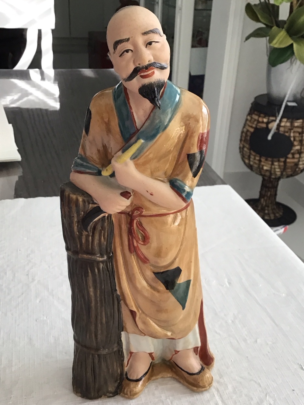 Vintage Chinese Ceramic figurine woodcutter in Shiwan ware ##4